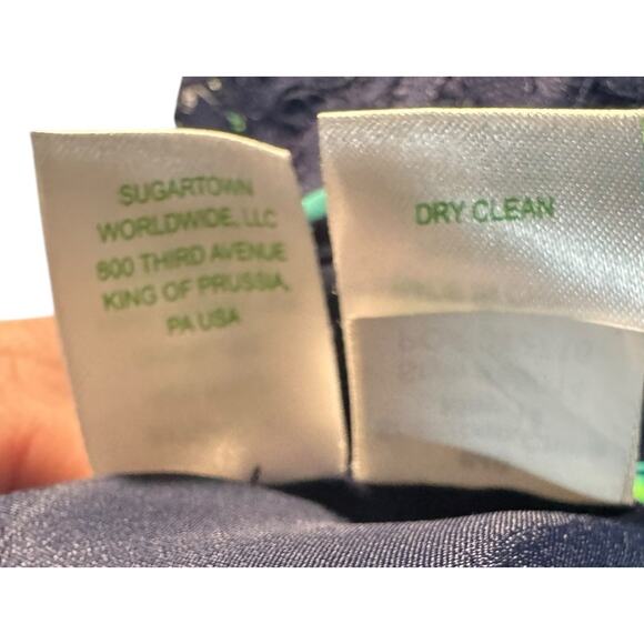 Lilly Pulitzer Womens Sz Small True Navy Jungle Betty Lace Racerback Tank Dress - Picture 8 of 8